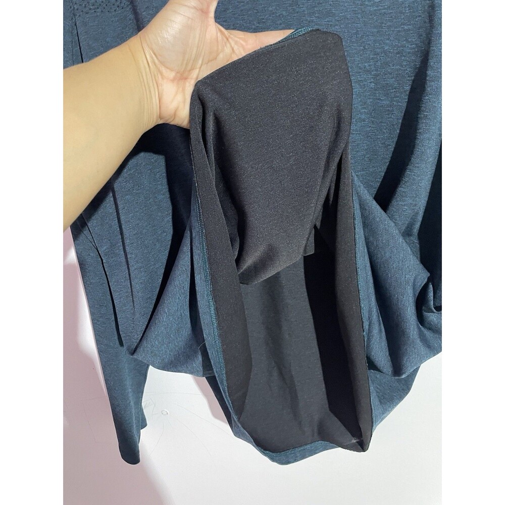 Gymshark Shirt Mens L-XL? Blue Phantom Seamless David Laid Athletic Chest Day - Picture 5 of 8